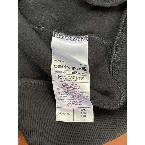 CARHARTT RAIN DEFENDER LOOSE FIT MIDWEIGHT THERMAL-LINED FULL-ZIP SWEATSHIRT SIZ - Picture 9 of 10